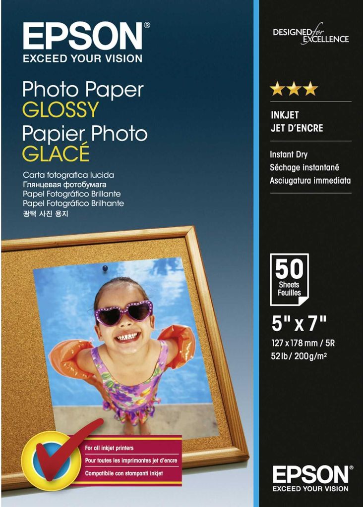 EPSON Carta fotografica S042545 13,0 x 18,0 cm lucida 200 Immagine del prodotto 