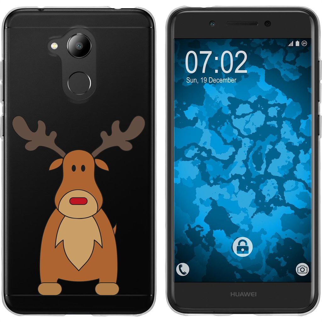 PhoneNatic Case kompatibel mit Huawei Nova Smart (Honor 6c) Silikon-Hülle X Mas Weihnachten Rentier M3
