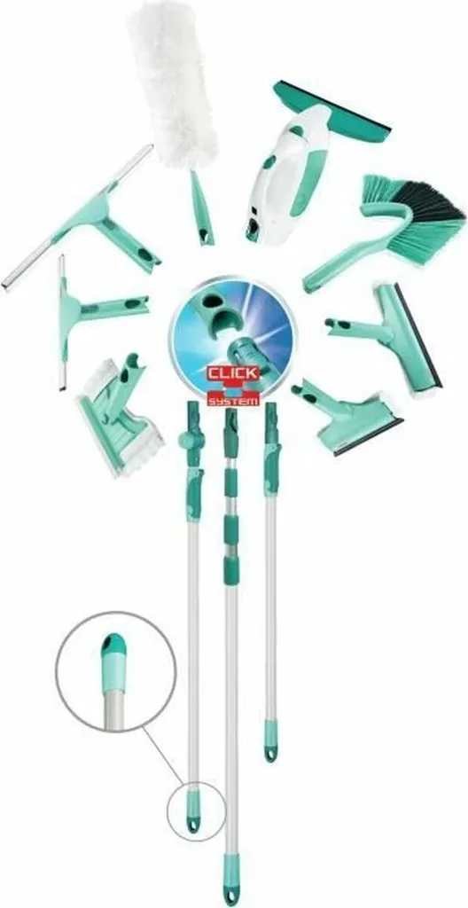Manche à balai Leifheit bleu métal extensible fini le mal de dos