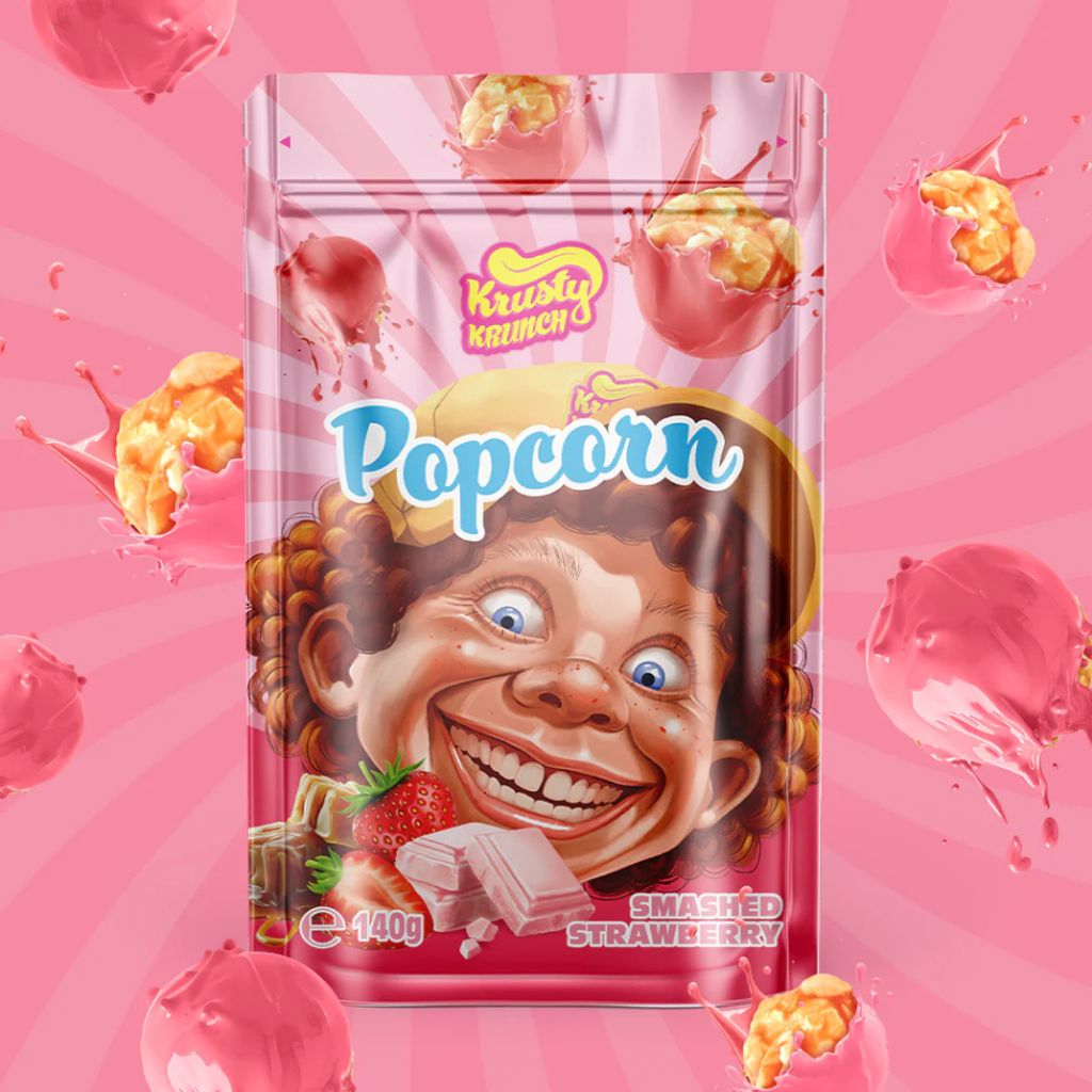 Krusty Krunch Smashed Strawberry Popcorn 140g Produktbild 