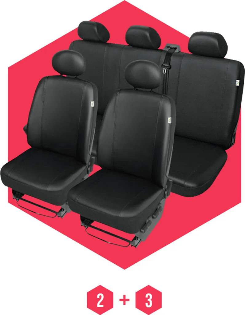 Coprisedili Universali 5 Posti per Daewoo Lublin I - Neri Antimacchia - 7