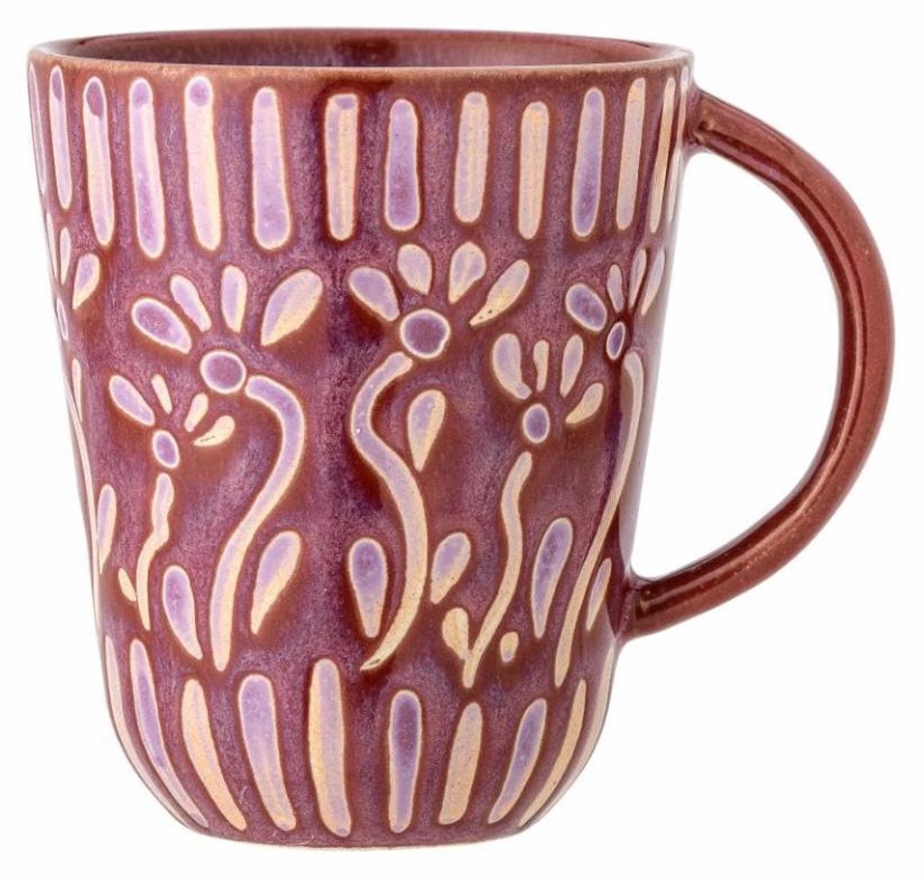 Bloomingville Samsin Becher aus Stoneware, lila – 150 ml, modernes Design, spülmaschinenfest – 82062522