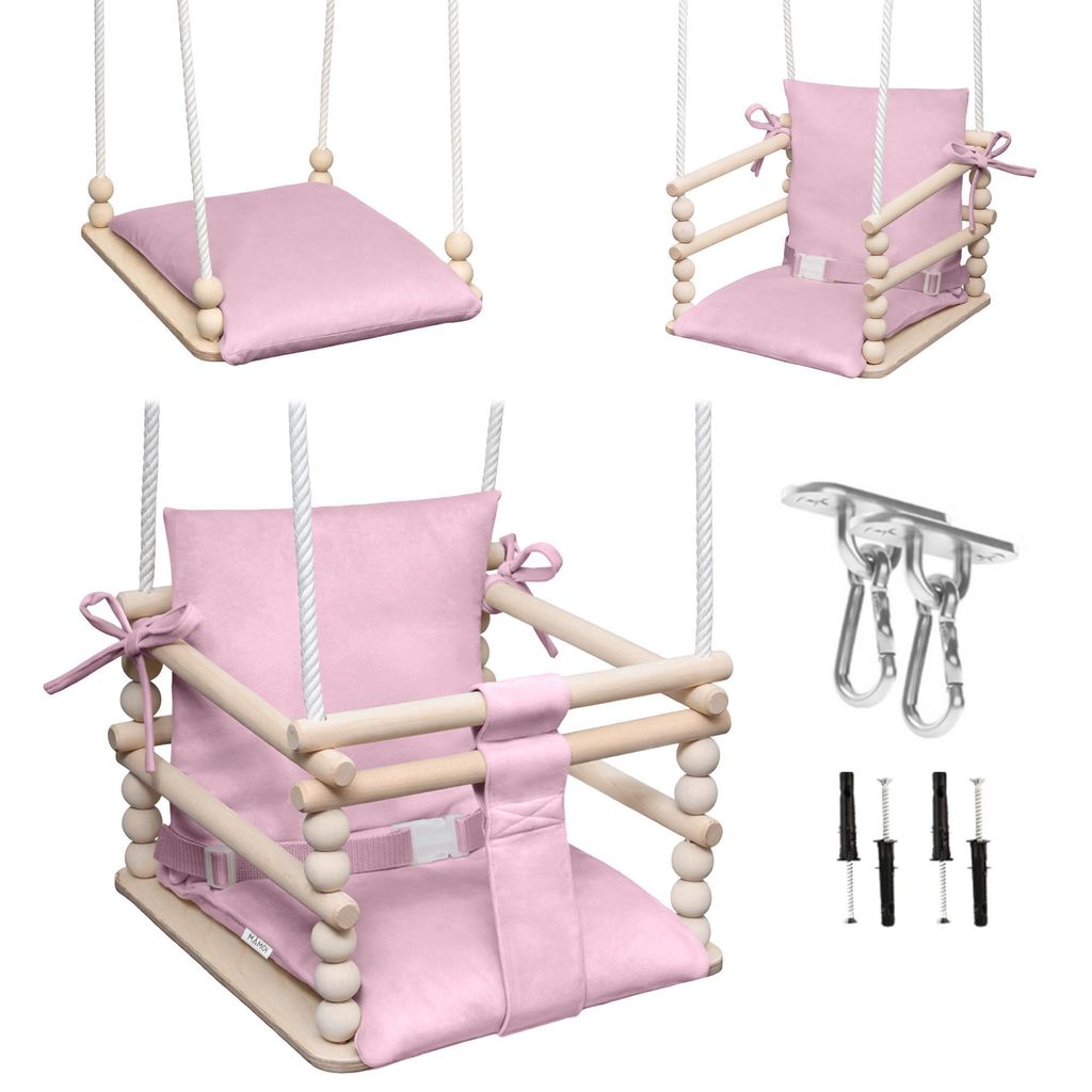 MAMOI 3in1 Kinderschaukel mit Sicherheitsgurt, höhenverstellbar, Schaukel für Zuhause, stabile Konstruktion, einfache Montage, Indoor-Kinderschau...