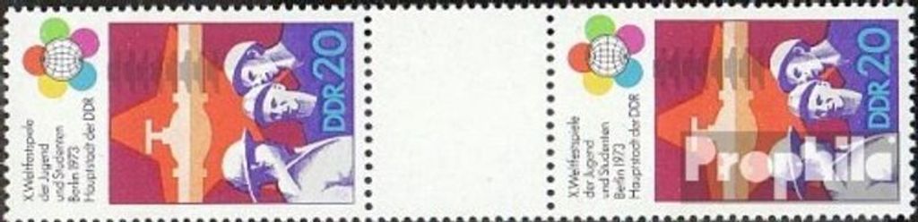 Briefmarken DDR 1973 Mi SZ20 gestempelt Weltfestspiele
