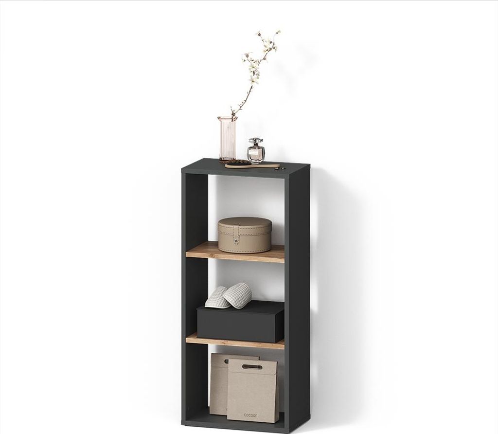 Aufbewahrungsregal Livinity Ortello Anthrazit/Goldkraft Eiche 40 x 90.5 cm, Model 55895