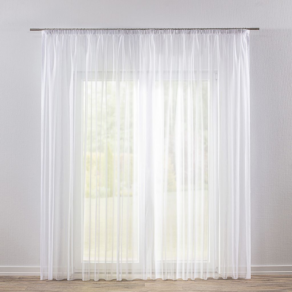 Dekoria Gardine mit Kräuselband, weiß, 300 x 265 cm