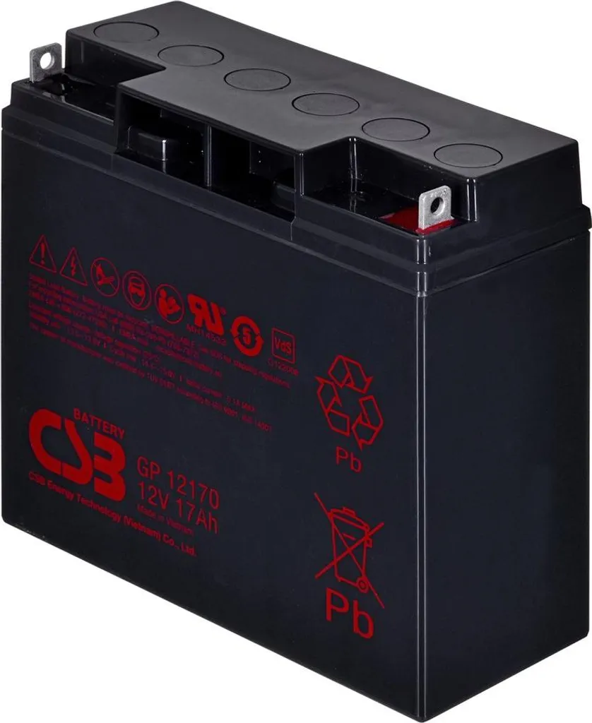 Batterie de Secours 12V 17Ah CSB GP12170 pour Onduleur et Alarme Pro