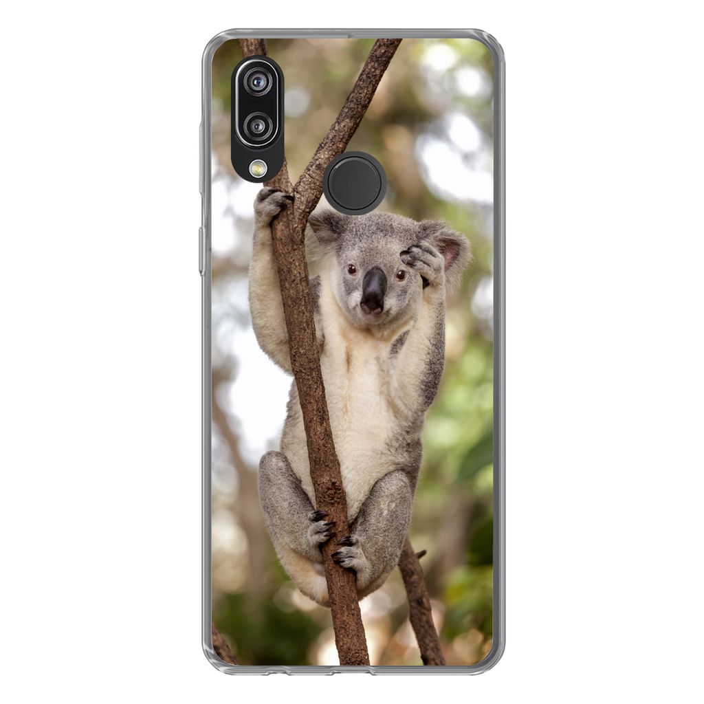 MuchoWow Handyhülle Schutzhülle Hülle für Huawei P20 Lite (2020) Koala - Äste - Tier - Kinder - Jungen - Mädchen Silikon Softcase Handy Hü...