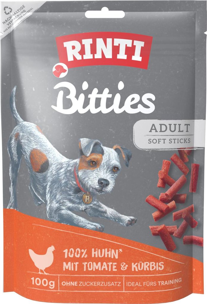 Rinti - Extra Snack Bitties 12x100g | Huhn, Tomate & Kürbis