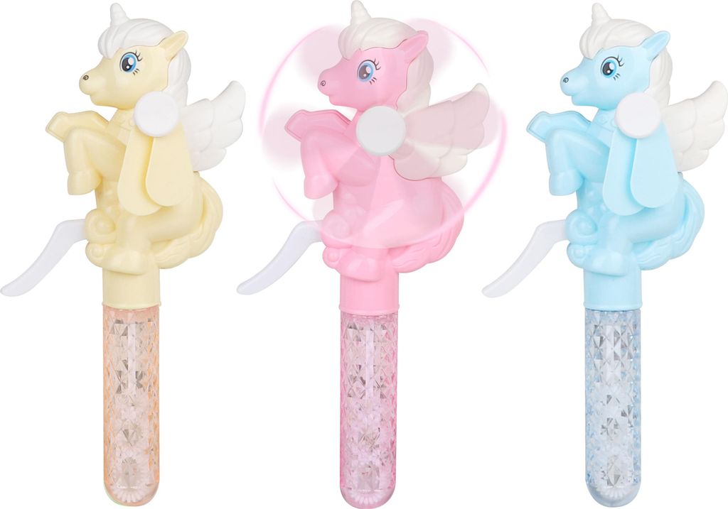 Seifenblasenventilator Einhorn 30 ml 21,5 cm Produktbild 