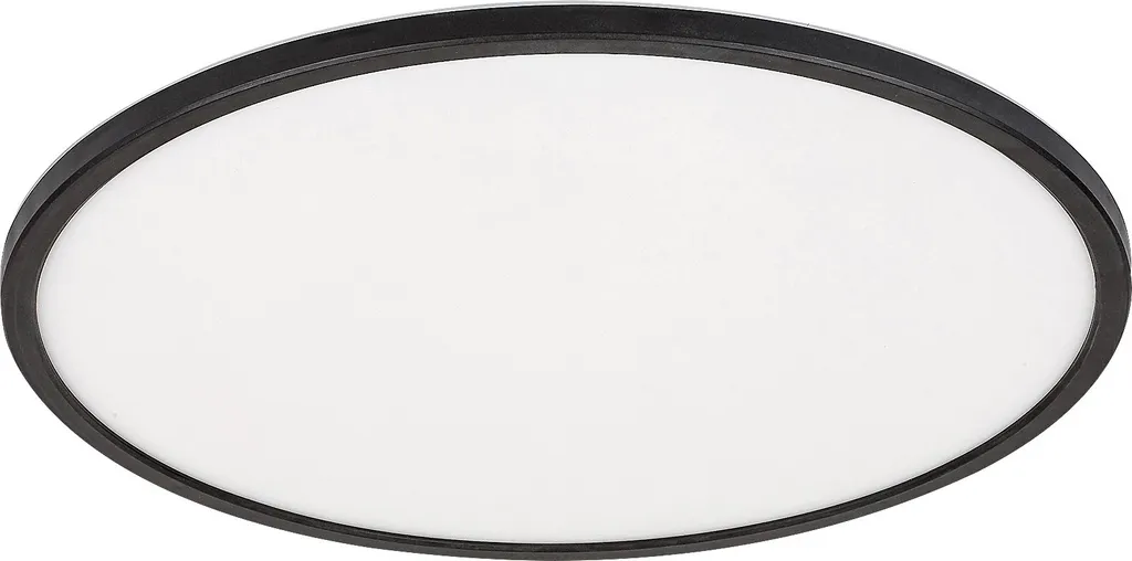 Grand plafonnier LED 36W encastrable 54cm noir mat rond série Ezio 71158