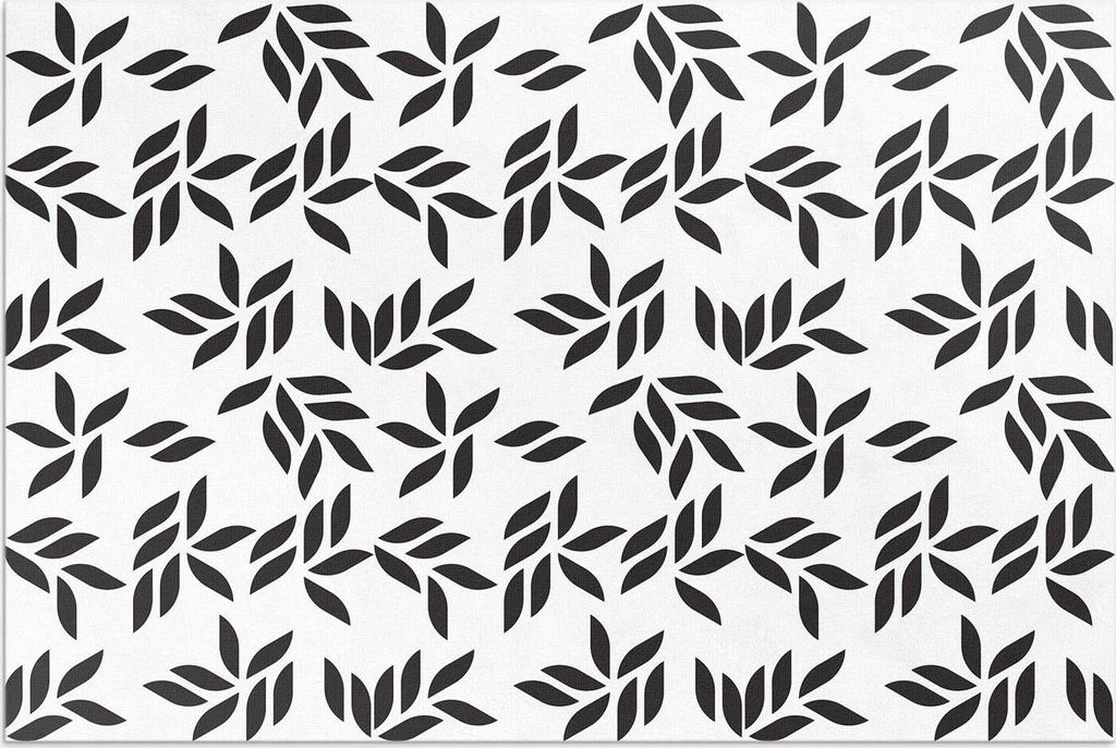 Minimalistisches Blattmuster – Vinylteppich – 140x210 cm – Outdoor Teppich – Terrasse – Wetterfest – Modern