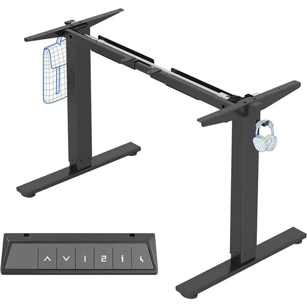 Table à hauteur réglable EG1B-EUFS noire motorisée sans plateau