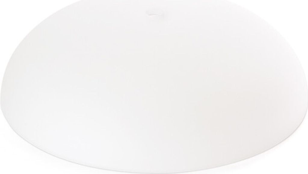 Lampenglas Glasschirm Lampenschirm aus Glas mit Loch Ø11mm für Zierelement rund, 200mm Opal weiß