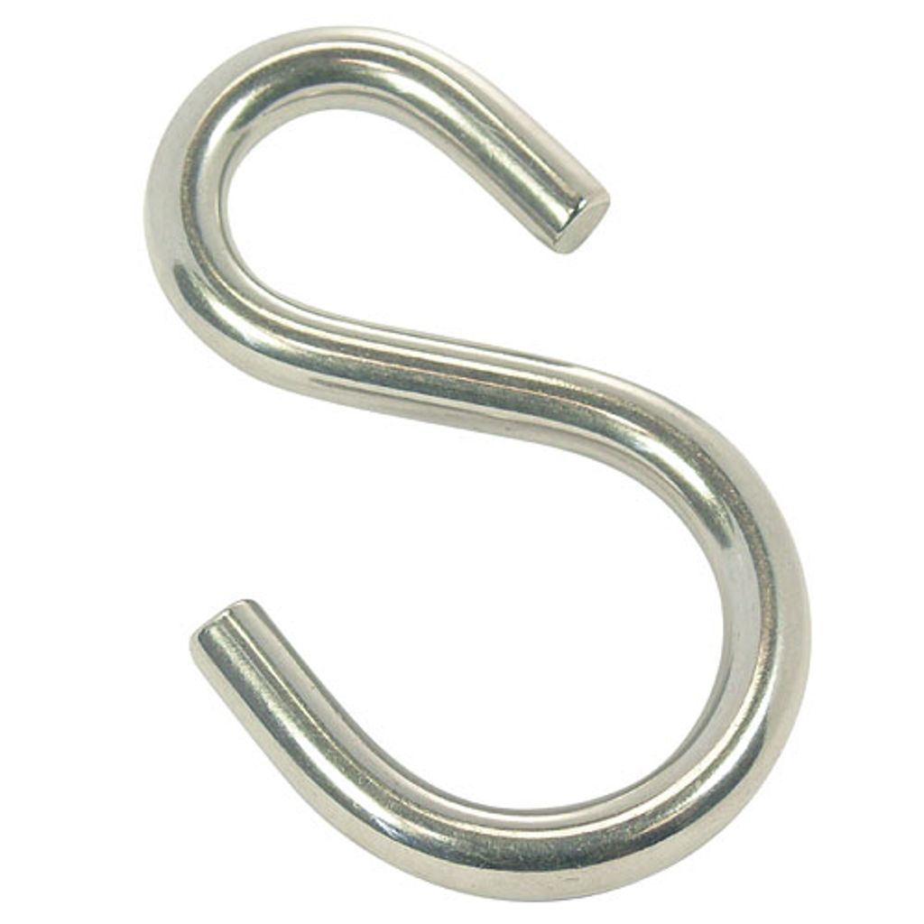 S-Haken, asymmetrisch 3mm, Edelstahl A2
