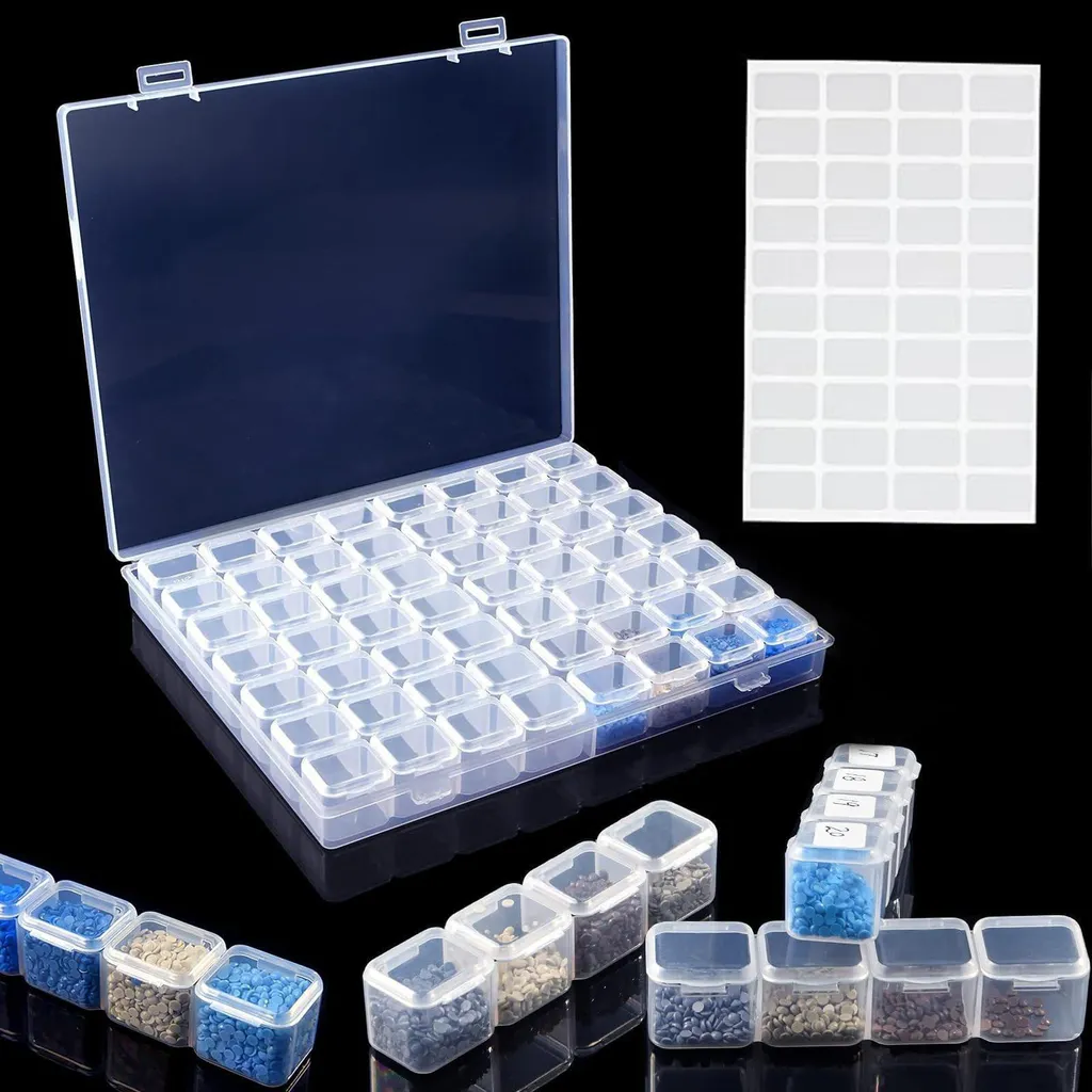Boîte de rangement transparente pour petites pièces, perles à repasser et diamant