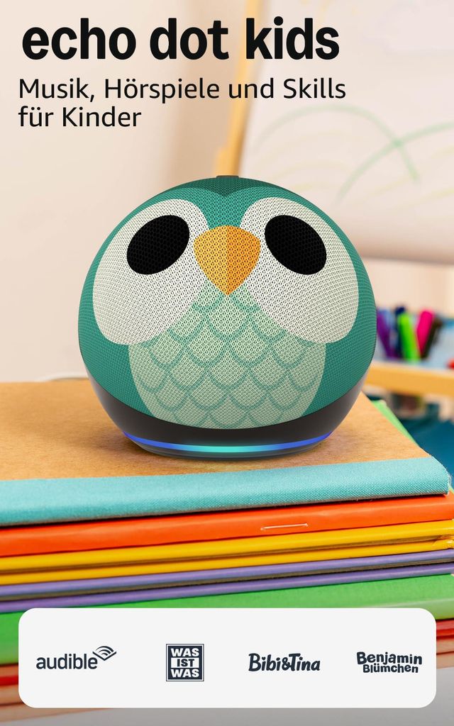 Amazon Echo Dot 5 met Eulen-design Productafbeelding 