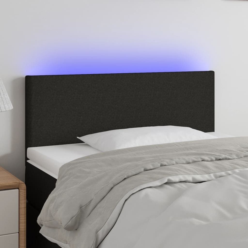 Maison Exclusive - LED Kopfteil Schwarz 100x5x78/88 cm Stoff
