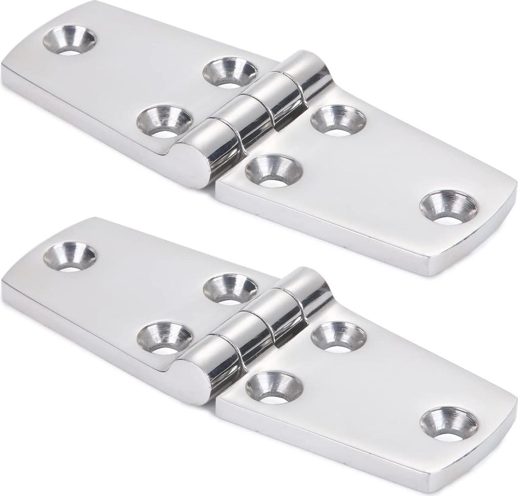 Stahl Deurscharnieren Marinier - Rostfreies Edelstahl Luik Hardware - 2 Stück - 38 mm x 102 mm