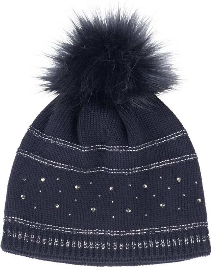 Bonnet Pikeur MUETZE STRASS NAVY HW 2021 Taille 55/57 en Maille Bleue