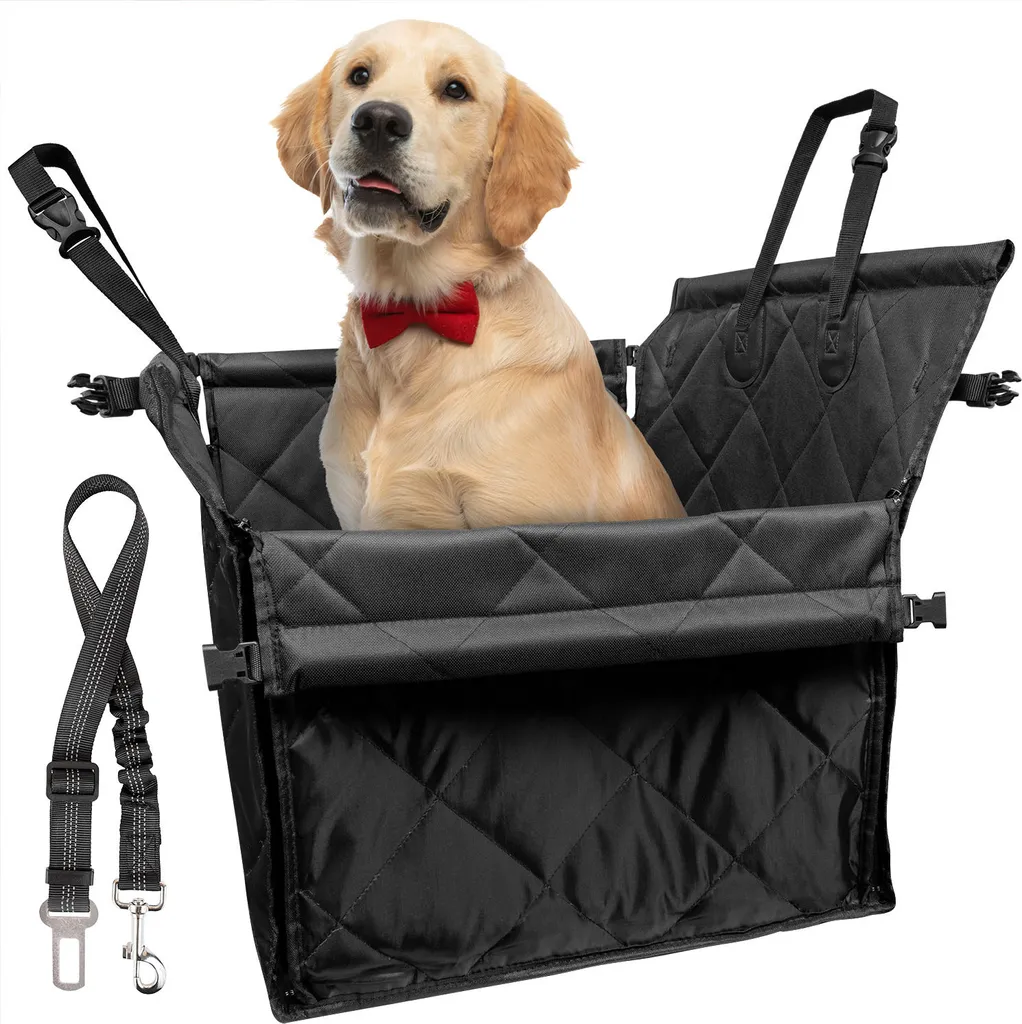 RAGI Siège Auto pour Chiens et Chats - Boîte de Transport Pliable Grise