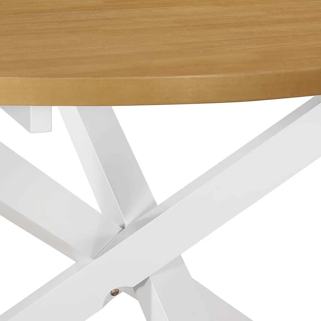 Petite table à manger blanche 120 cm stable et durable en bois MDF