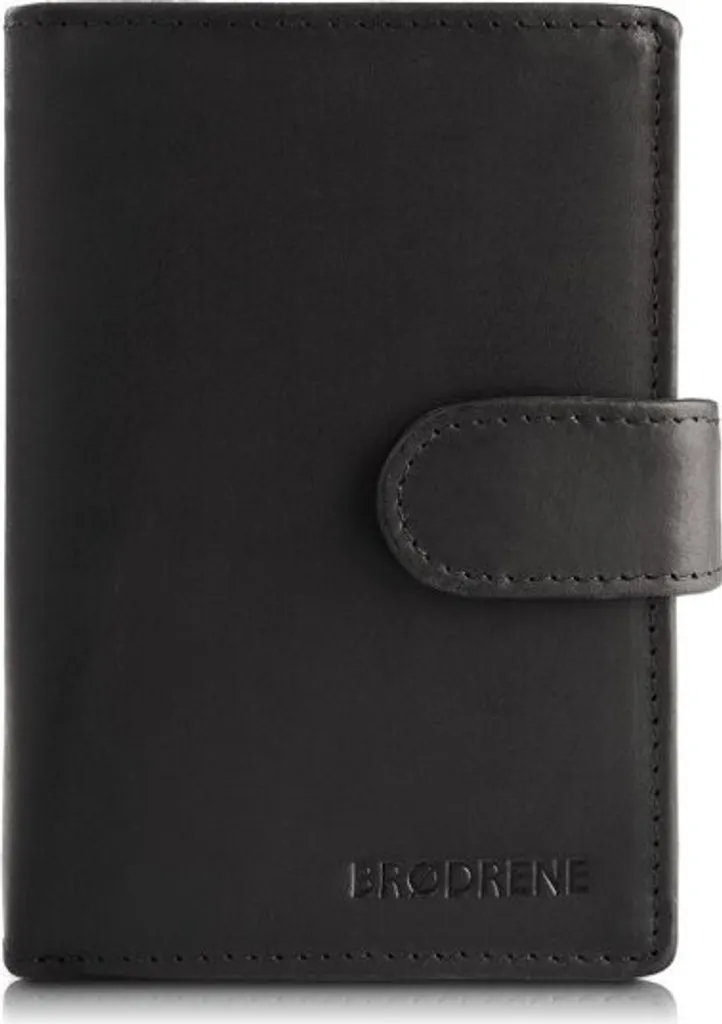 Brodrene G-28-Hbl Portafoglio Uomo Nero | Pelle Resistente per Tutti i Giorni