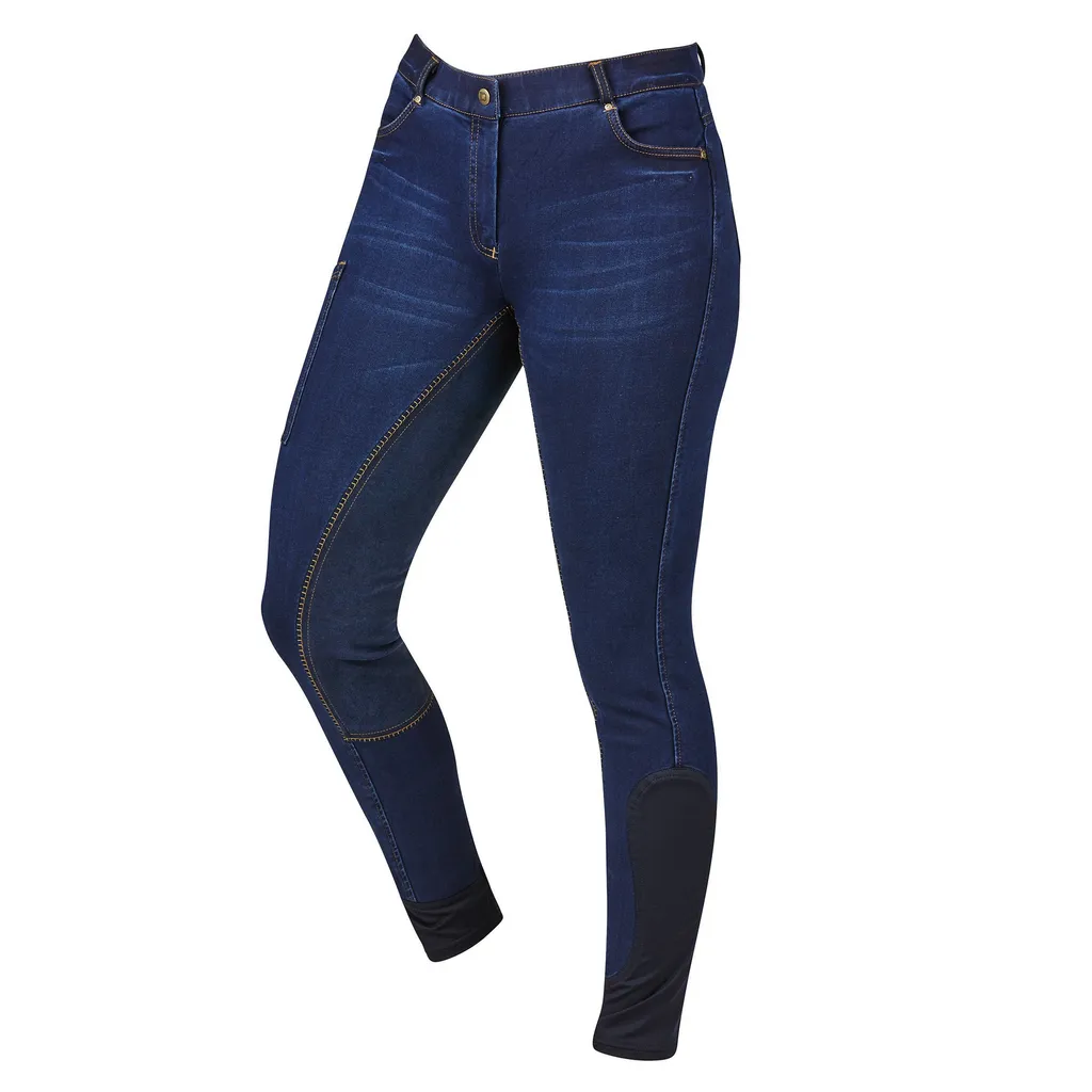 Pantalon d'équitation denim pour travail à cheval Dublin Shona T44 WB