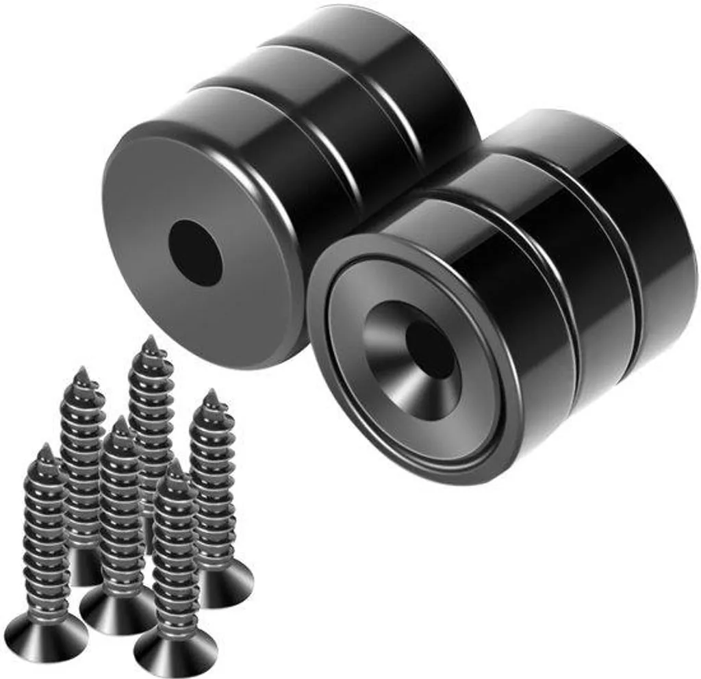 Aimants crayons magnétiques lot de 6 noirs pour murs en bois et portes