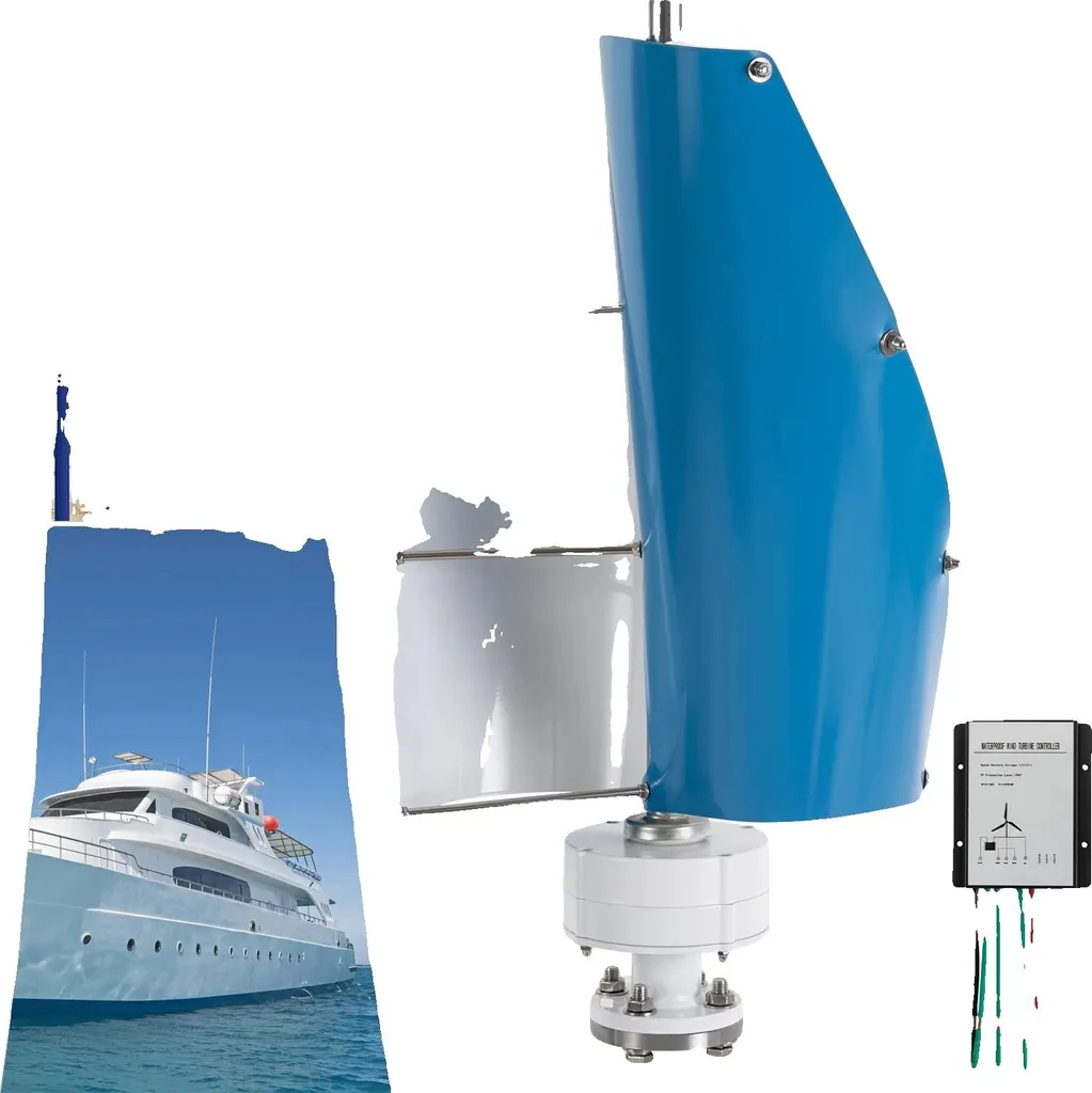 Turbine éolienne 100W 12V double arbre : silencieuse et compacte - Alu