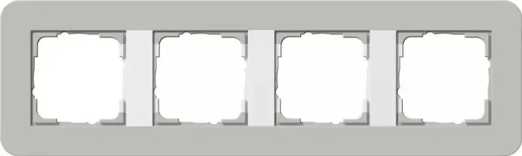 Cadre quadruple GIRA 0214412 gris - Finissez vos murs avec précision