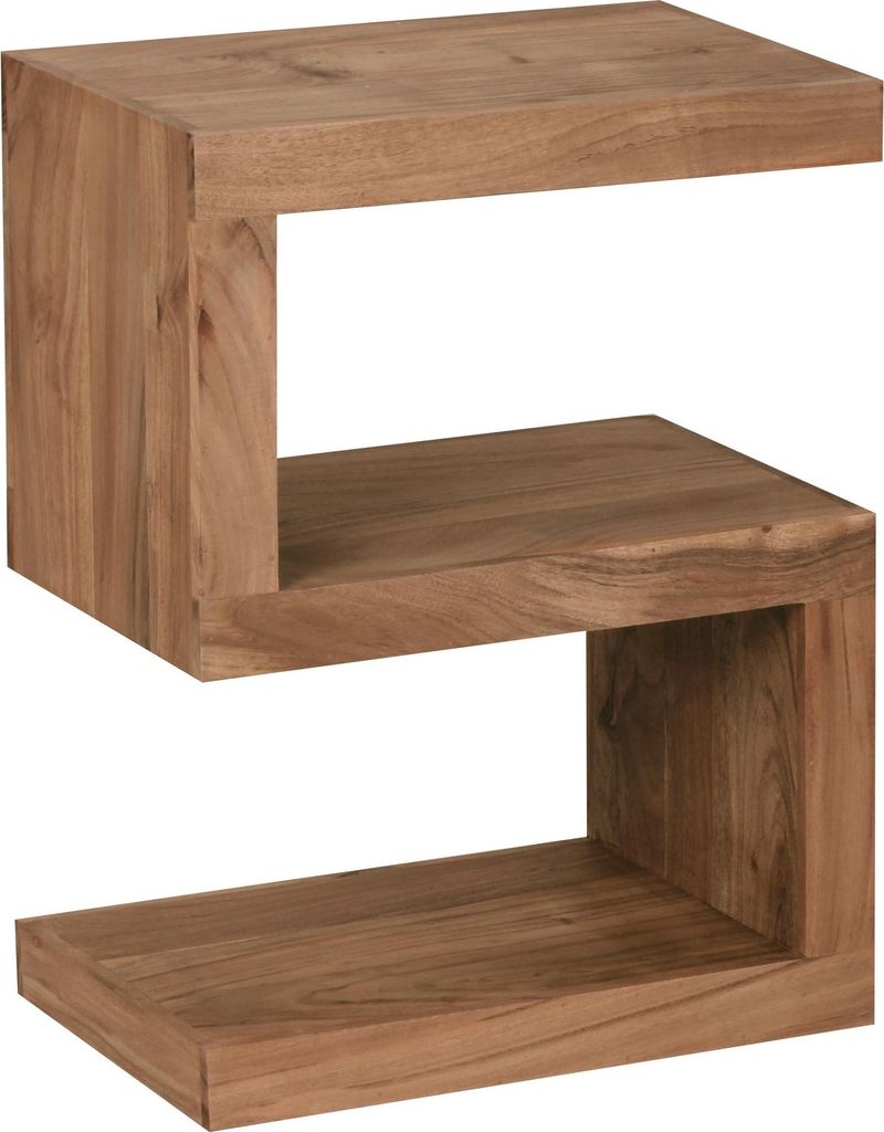 Wohnling Acacia massif Table d'appoint \"S\" Cube 45 x 30 x Image du produit 