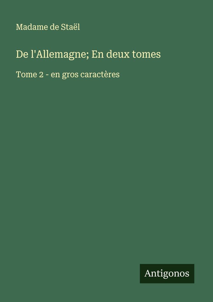 Aus Deutschland In zwei Bänden