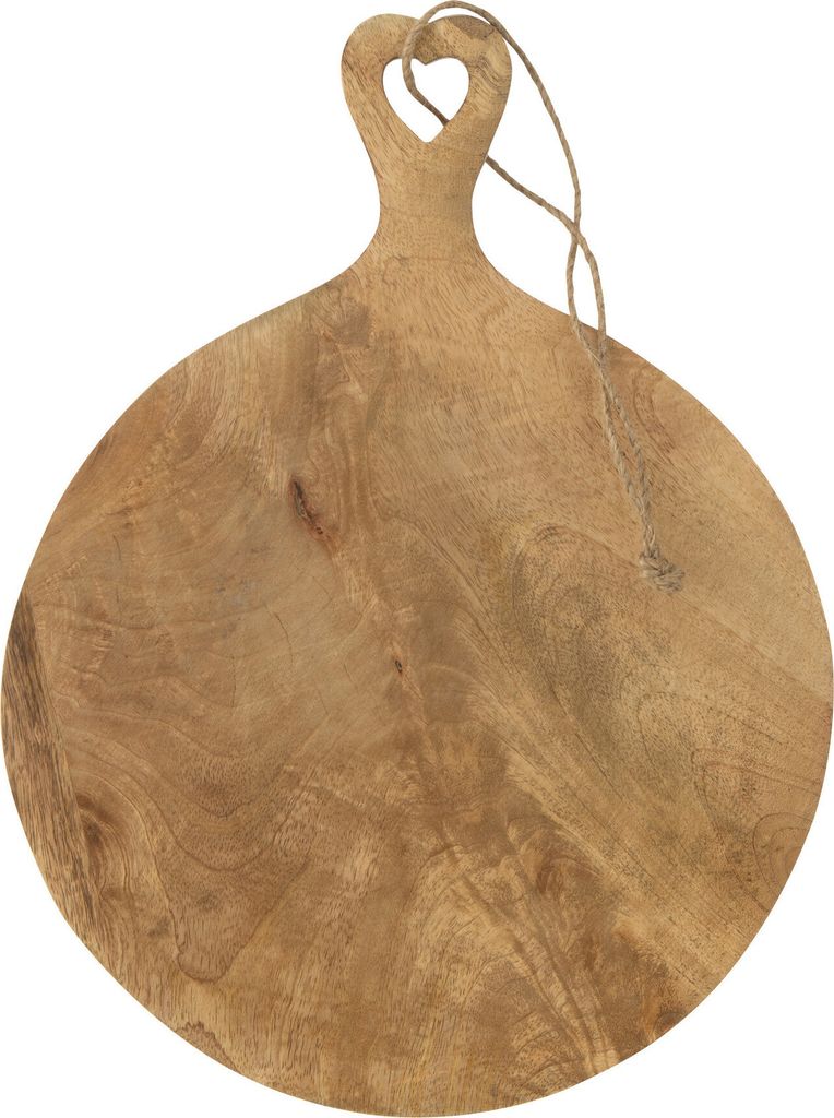 J-Line J-Line Schneidebrett Rund Herz - Mangoholz - Small