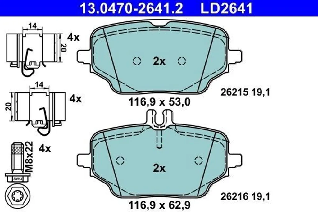 Plaquettes de frein Mercedes GLE V167 pour conduite urbaine et route