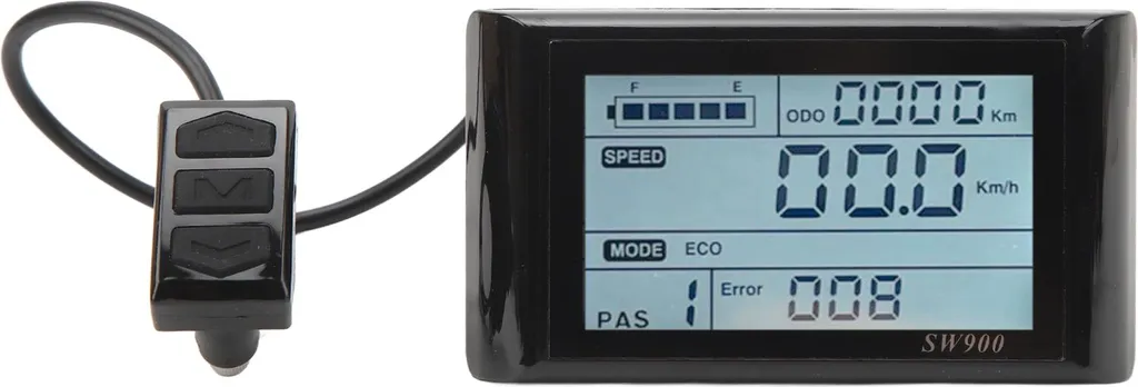 Display LCD 5 Pin Bici Elettrica 24V 36V 48V Impermeabile Universale