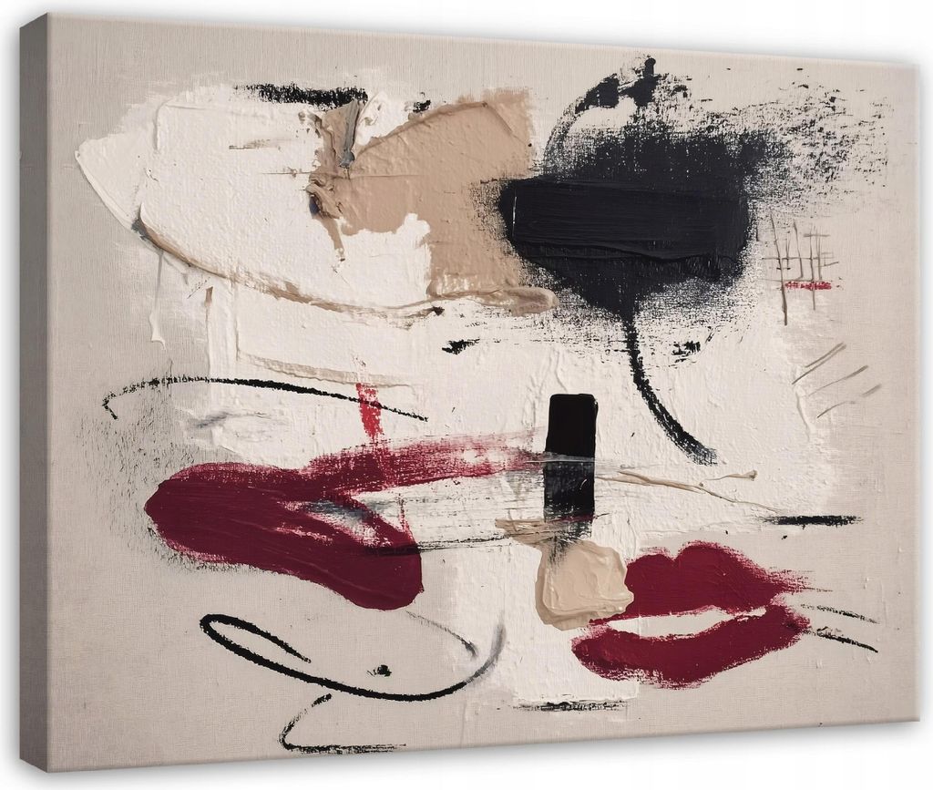 Leinwandbild Abstrakt Morceau Beton - 100x70 cm - Wandbilder Wohnzimmer Schlafzimmer - Leinwand Leinwandbild Beige - PP16298O1