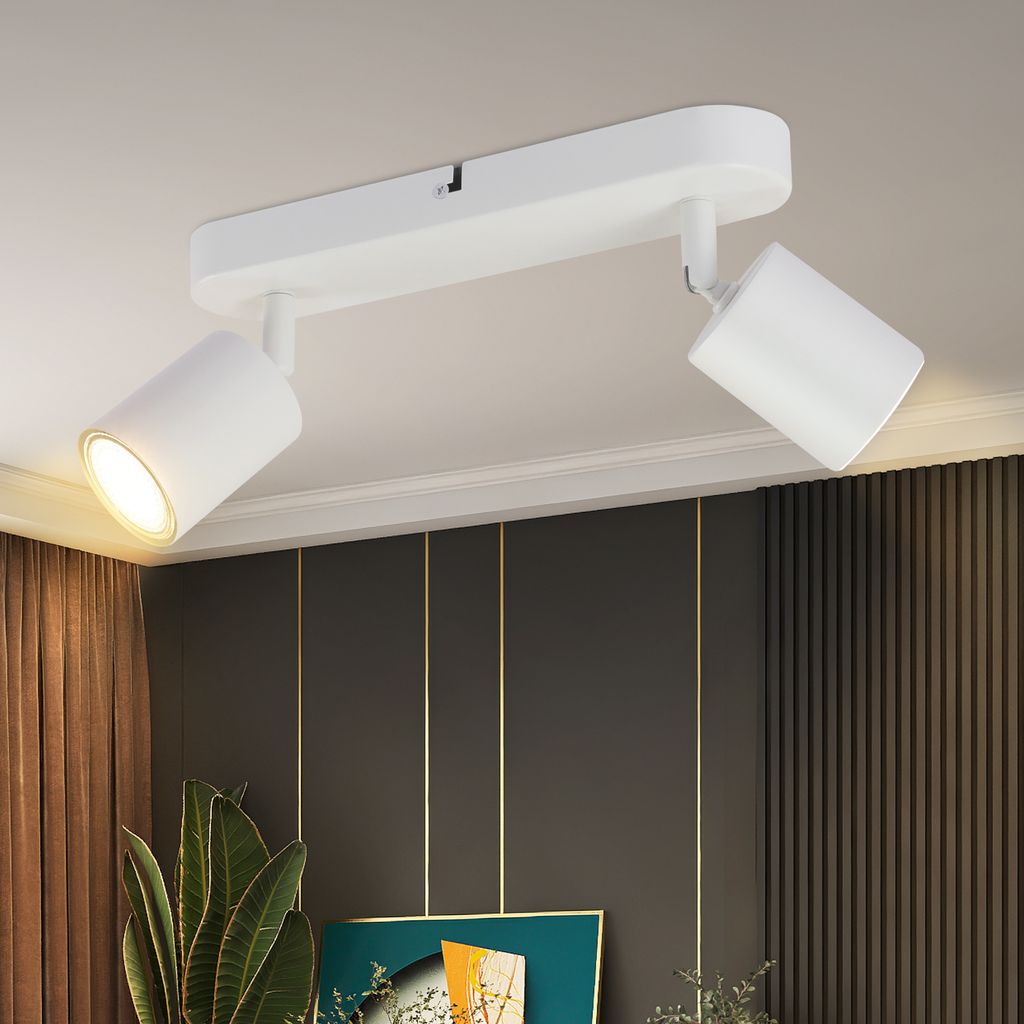 ZMH Plafoniera LED bianca a 2 fiamme Faretto da soffitto Immagine del prodotto 