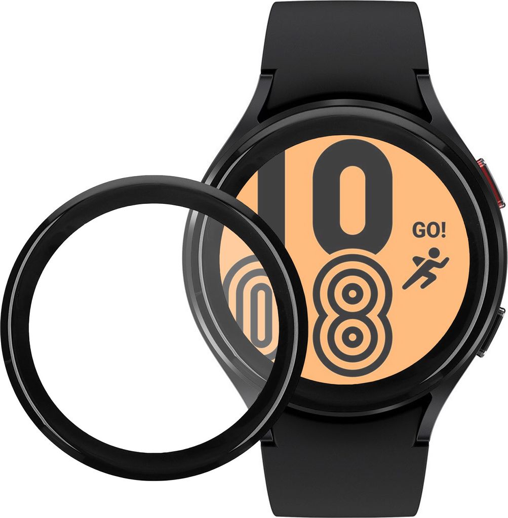 kwmobile 2x Transparente Displayschutzfolie kompatibel mit Samsung Galaxy Watch 4 (44mm) Folie - Schutzfolie für Fitness Tracker - robuster