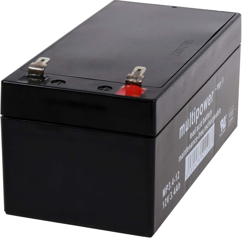 Powery Bleiakku (multipower) MP3,4-12 Vds kompatibel mit Panasonic LC-R123R4PG