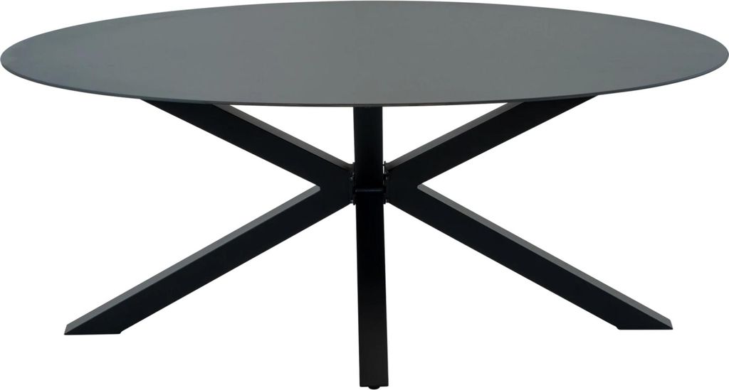 Gartentisch - Oval - 180x100 cm - Aluminium & Glas