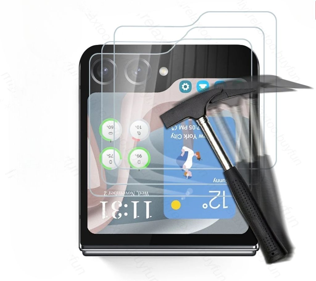 3PCS Zurück Displayschutzfolie aus gehärtetem Glas für Samsung Z Flip6 Rückseiten-Schutzglas