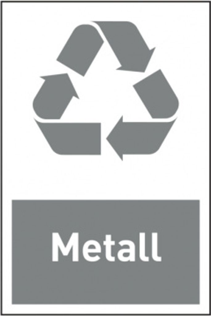 Dreifke Aufkleber Design-Recyclingschild: Metall, Folie selbstklebend, 150 x...