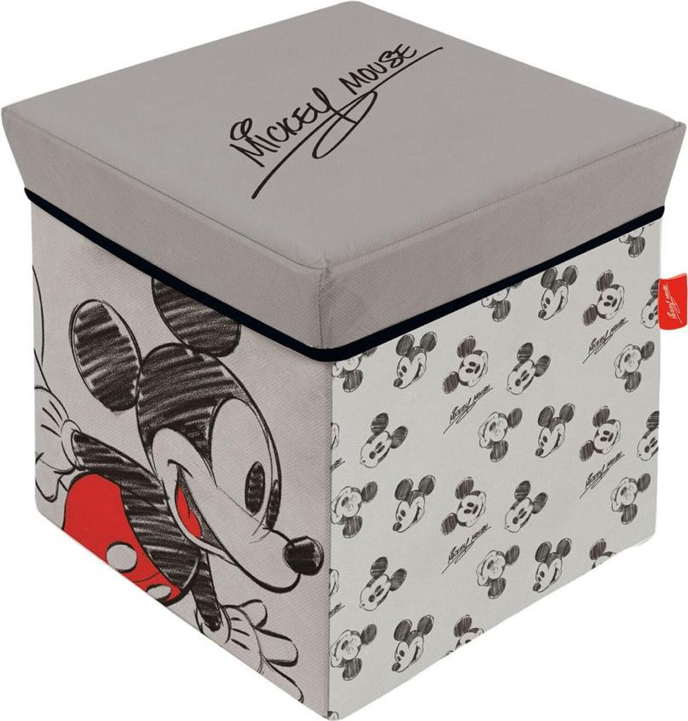 Aufbewahrungswürfel mit Deckel - Disney Mickey Hände auf den Hüften - 30x30x3