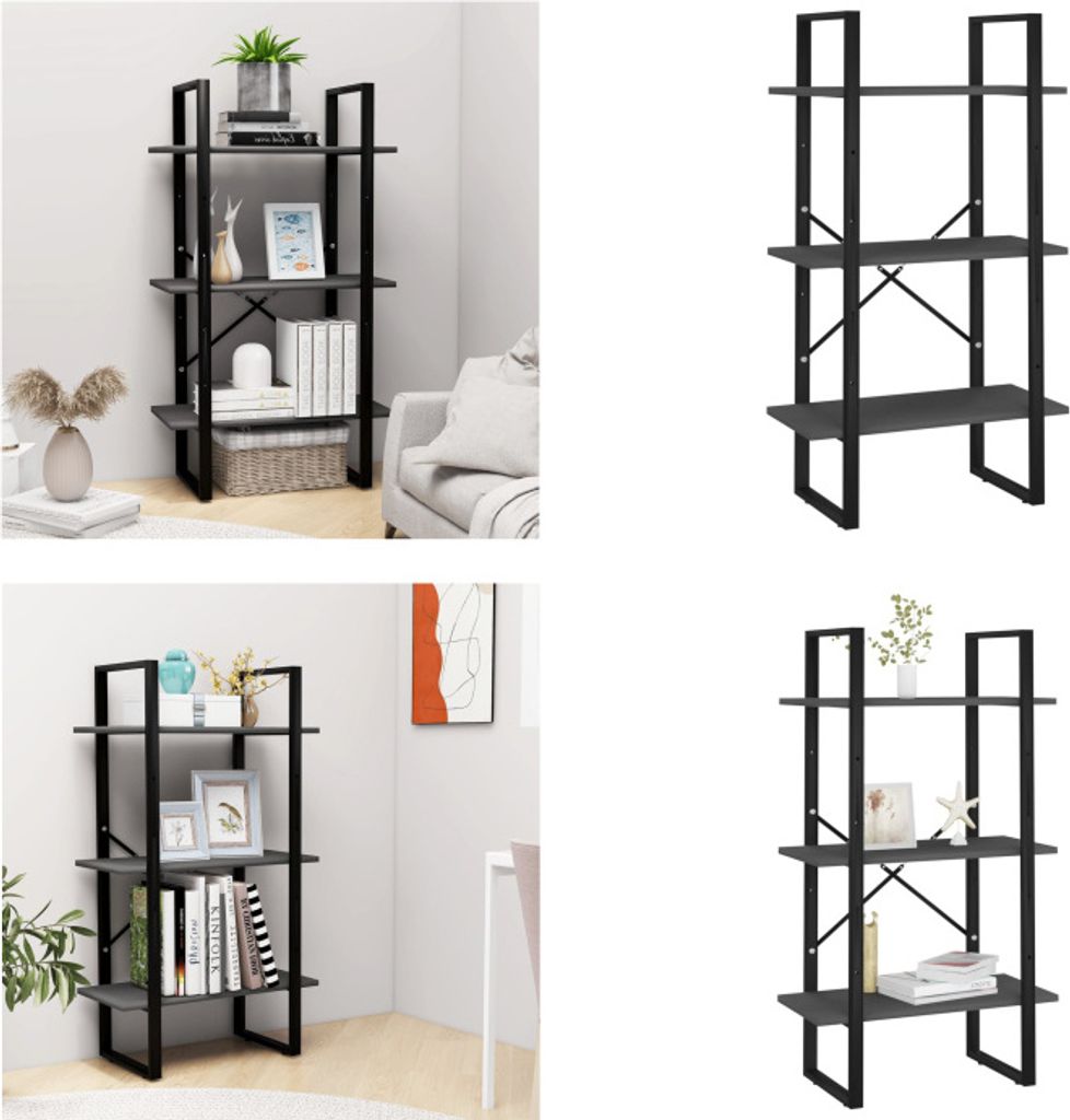 vidaXL Lagerregal Grau 60x30x105 cm Holzwerkstoff - Lagerregal - Lagerregale - Regal - Regale