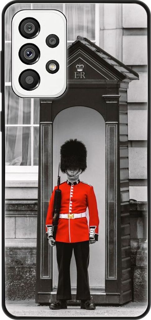 König Design Hülle kompatibel mit Samsung Galaxy A73 5G Kunststoff Soft Handyhülle - Handy Case England Bobby