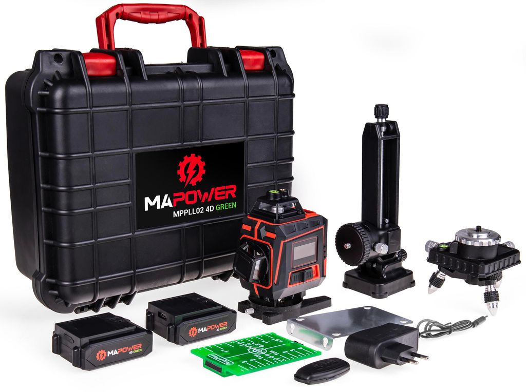 MAPOWER 4D-Laser-Nivelliergerät MPLL02 (Kreuzlinienlaser), Produktbild 