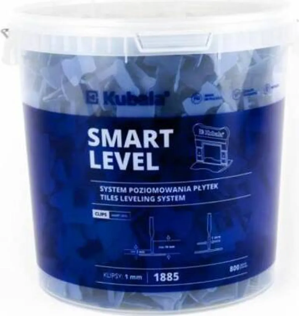 Levior Smart Level 1885 Agrafes 1.0mm 800pcs avec Seau 20l de Chantier