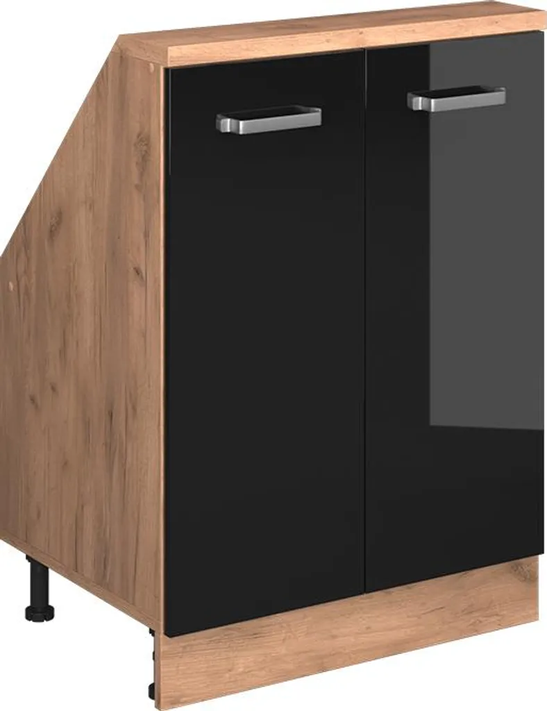 Vicco R-Line Mobile Base Sottotetto 60cm - Cucina Robusta Nero Oro