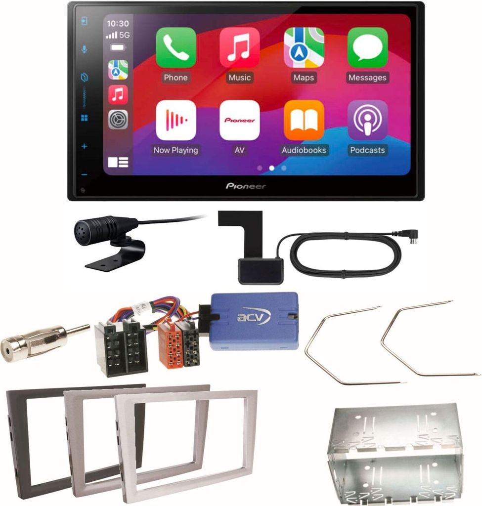 Pioneer SPH-DA77DAB Android Auto Einbauset für Opel Vectra C Signum Corsa Combo